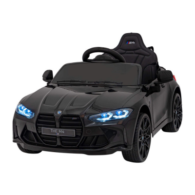 Masinuta electrica pentru copii 1-5 ani BMW M4 cu roti moi, scaun tapitat Telecomanda 2.4GHz  masinuta electrica copii bmw (2418) Negru ieftina