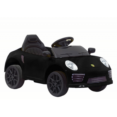 Masinuta electrica pentru copii 90W cu telecomanda lumini si sunete, 2 motoare, frana automata, lumini si panou audio Black