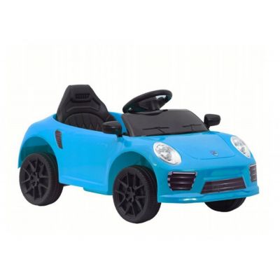 Masinuta electrica pentru copii 90W cu telecomanda lumini si sunete, 2 motoare, frana automata, lumini si panou audio Blue