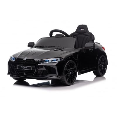 Masinuta electrica pentru copii, Bmw M4 90W 12V 7Ah, roti EVA, scaun tapitat, negru