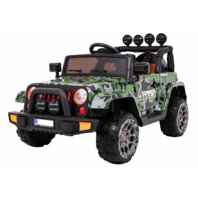 Masinuta electrica pentru copii FULL TIME 4WD (7588) 4x4 Military