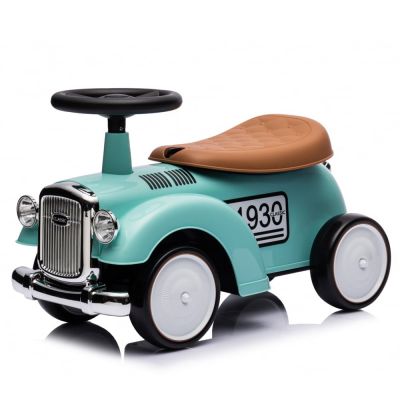 Masinuta premergator fara pedale, Kinderauto Retro Baby Car cu roti moi, verde