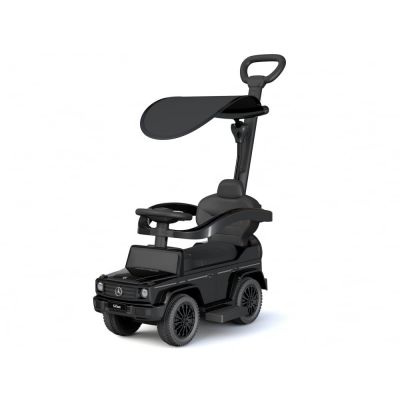 Masinuta premergator pentru copii, 2 in 1, Mercedes G350d cu parasolar, negru