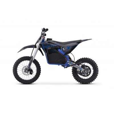 Motocicleta electrica E-Dirtbike Serval VX 1600W 14 12 48V 15Ah Lithiu ION, culoare albastra