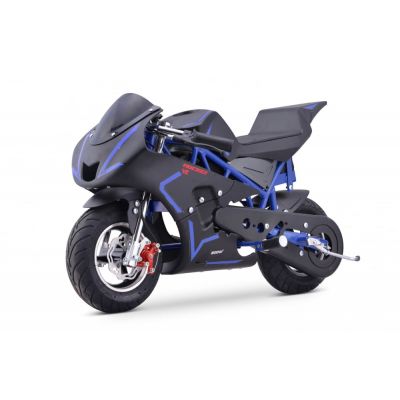 Motocicleta electrica pentru copii NITRO E-Pocketbike Rocket VX 6   800W 36V, culoare albastra