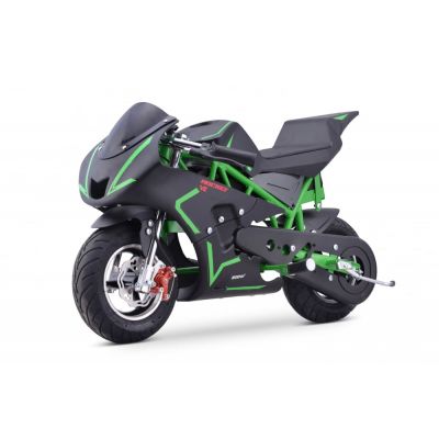 Motocicleta electrica pentru copii NITRO E-Pocketbike Rocket VX 6   800W 36V, culoare verde