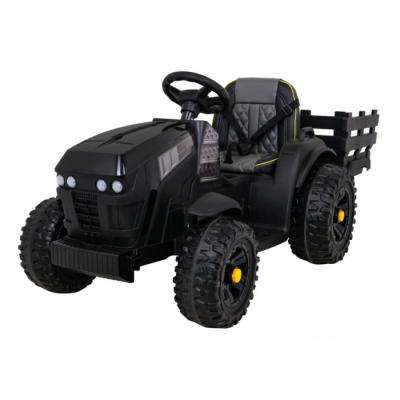 Tractor electric pentru copii cu remorca Titanium, roti EVA (0925) Negru