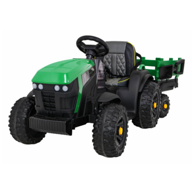 Tractor electric pentru copii cu remorca Titanium, roti EVA (0925) Verde