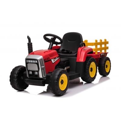 Tractor electric pentru copii cu remorca Workers Truck (MX-611) Rosu - Autokids.ro