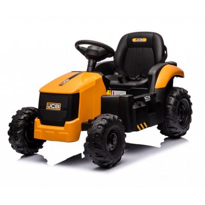 Tractor electric pentru copii JCB Yellow 70W cu telecomanda 2.4G si licenta, suspensii si slow start