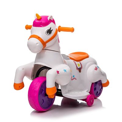 Tricicleta electrica pentru fetite, Kinderauto Poney 40W 6V, culoare Pink Rose Tricicleta electrica pentru fetite, Kinderauto Poney 40W 6V, culoare Pink Rose