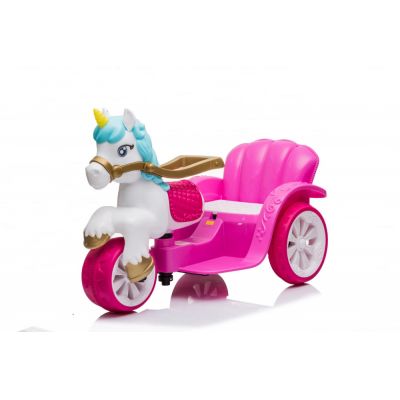 Tricicleta pentru copii, trasura regala pentru printese, Kinderauto Fairy tales 35W 6V, culoare Roz Tricicleta pentru copii, trasura regala pentru printese, Kinderauto Fairy tales 35W 6V, culoare Roz