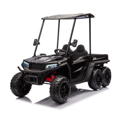 UTV electric pentru 2 copii, Kinderauto Gladiator, putere 180W, 12V, echpare PREMIUM, bluetooth, negru