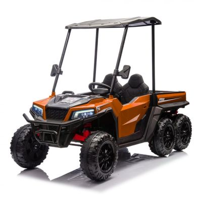 UTV electric pentru copii, Kinderauto Gladiator, 2 locuri, 180W, 12V echipat premium, culoare portocalie