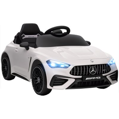 AIYAPLAY Mașină electrică copii Mercedes AMG CLE 53 12V 2 motoare telecomandă parentală 2,4G 99 x 55 x 43 cm alb | Aosom Romania