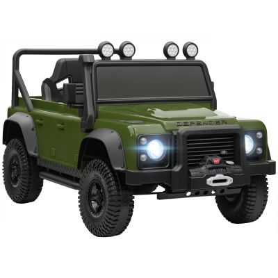 AIYAPLAY Mașină Electrică pentru Copii 3-5 Ani Land Rover 12V și Telecomandă Verde | Aosom Romania