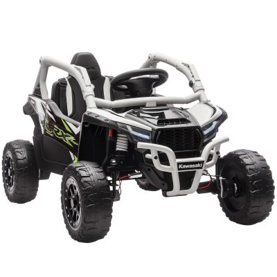AIYAPLAY Vehicul off-road electric 12V pentru copii, telecomandă, lumini LED, muzică, claxon, pentru copii de 3-8 ani, gri | Aosom Romania