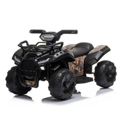 ATV electric copii, Baby Mix, 6V, Pana la 25 kg, Cu sunete, Cu sezut confortabil, Honda Black