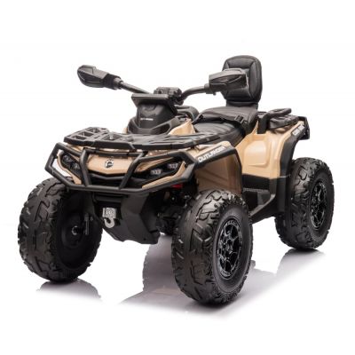 ATV electric pentru 2 copii Can Am Outlender 800W 24V Bombardier, culoare khaki