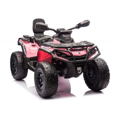 ATV electric pentru 2 copii Can Am Outlender 800W 24V Bombardier, culoare roz