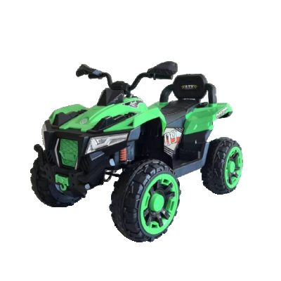 ATV electric pentru 2 copii Kinderauto SuperOffroad V2 4x4 140W 12V 7Ah, verde
