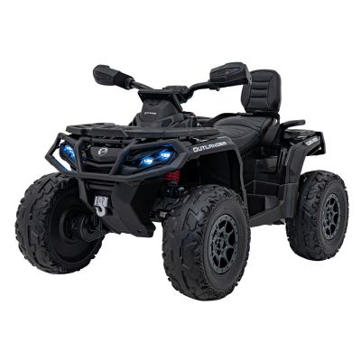 ATV electric pentru copii Can-Am Outlander cu 2 locuri 24V 4x4 800W, echipare Lux (CA005) Negru - Autokids.ro