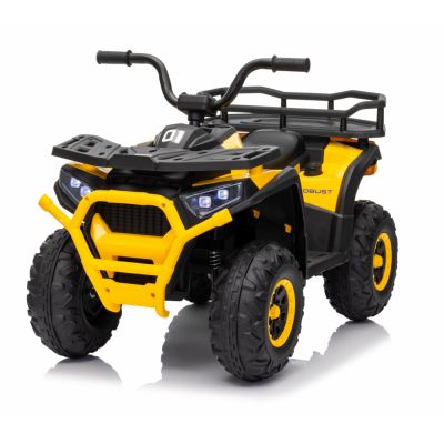 Atv electric pentru copii Nichiduta Desert XRobust 4x4 Speed Yellow,4 motoare, Acumulator 24V 5Ah, Roti EVA, Scaun din piele, Suport picioare,  Efecte sonore, Faruri cu lumini LED,Pornire la buton, Pedala acceleratie