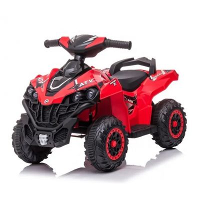 Atv electric pentru copii Nichiduta Power X Speed Red,2 motoare, acumulator 12V 4.5Ah,roti rezistente,suport picioare, manere ergonomice,efecte sonore,faruri cu lumini led,pornire la buton,pedala acceleratie