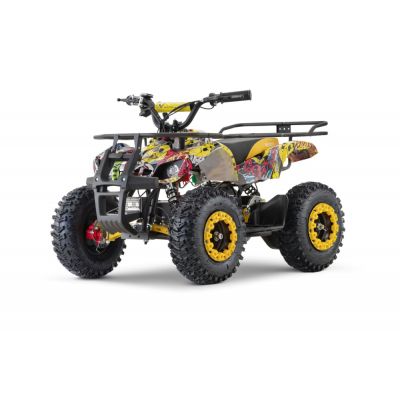 ATV electric pentru copii NITRO Torino Quad 1200W 48V snowy tyres, yellow Grafiti
