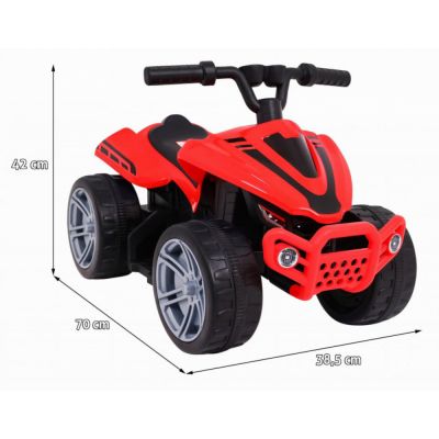 ATV electric pentru copii Novokids Mini Monster Rosu cu acumulator, greutate suportata 30 kg , 6V
