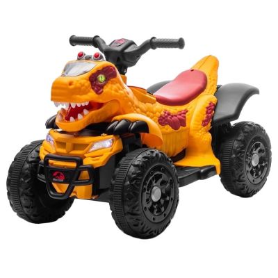 ATV electric pentru copii T-REX Dinozaur 6V 35W, cu telecomanda si dotari premium, Galben