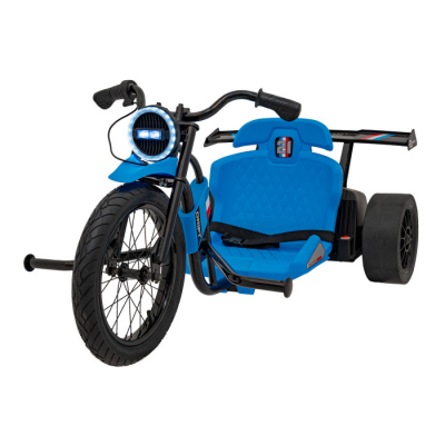 Drift trike electric pentru copii 5-13 ani  24V 500W faruri cu lumini LED, viteza max 14 km/h (2338) Albastru