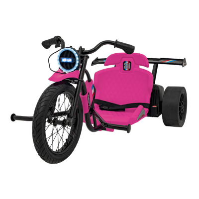 Drift trike electric pentru copii DRIFT BIKE '21 24V 500W faruri cu LED, viteza max 14 km/h (2338) Roz - Autokids.ro
