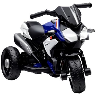HOMCOM Motocicletă Electrică pentru Copii 3-5 Ani, Max. 25kg, cu Baterie 6V, Albastru | Aosom Romania