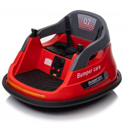 Masinuta busitoare pentru copii, Kinderauto Bumper, telecomanda control parental,  70W 12V, culoare rosie