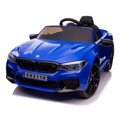 Masinuta electrica Bmw M5 Competition, baterie 24V 7Ah, 500W, scaun tapitat, dotari Premium, Drift Edition, albastru
