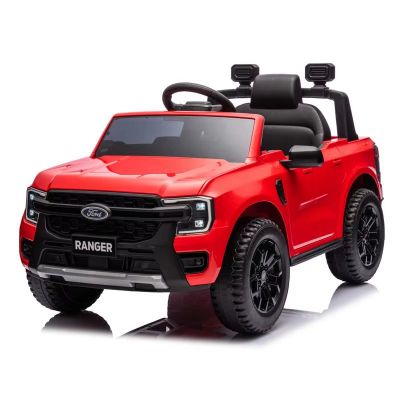 Masinuta electrica copii Ford Ranger Red cu licenta,scaun din piele ecologica,telecomanda 2.4G,acumulator 12V4.5Ah,doua motoare,lumini led,oglinzi retrovizoare,usi cu deschidere