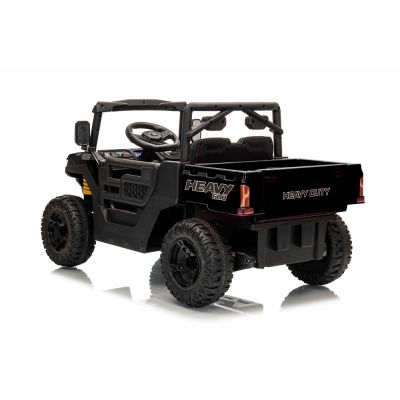 Masinuta electrica copii Nichiduta Heavy Duty Black cu remorca rabatabila electric,telecomanda 2.4G,2 motoarex35w,acumulator 12V4.5Ah, usi cu deschidere,lumini led, 2viteze