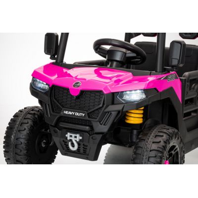 Masinuta electrica copii Nichiduta Heavy Duty Pink cu remorca rabatabila electric,telecomanda 2.4G,2 motoarex35w,acumulator 12V4.5Ah, usi cu deschidere,lumini led, 2viteze