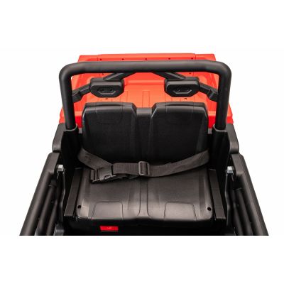 Masinuta electrica copii Nichiduta Heavy Duty Red cu remorca,telecomanda 2.4G,2 motoare,acumulator 12V4.5Ah,usi cu deschidere,lumini led,indicator baterie