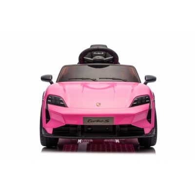 Masinuta electrica copii Porsche Taycan Turbo S Pink cu licenta,telecomanda 2.4 G,acumulator 12V,deschidere usi,faruri cu led,pornire la buton,centura de siguranta,slow start