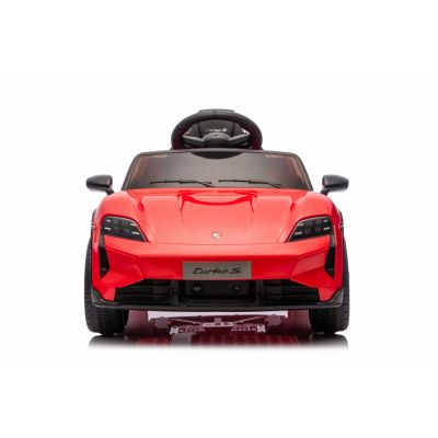 Masinuta electrica copii Porsche Taycan Turbo S Red cu licenta,telecomanda 2.4 G,acumulator 12V,deschidere usi,faruri cu led,pornire la buton,centura de siguranta,slow start