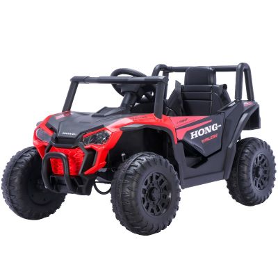 Masinuta electrica de teren pentru copii Nichiduta Off Road UTV Talon i-4WD Red cu telecomanda,acumulator 12V,2 motoare,scaun din piele,pornire la buton,2 viteze,slow start,suspensii,usbmp3bluetooth
