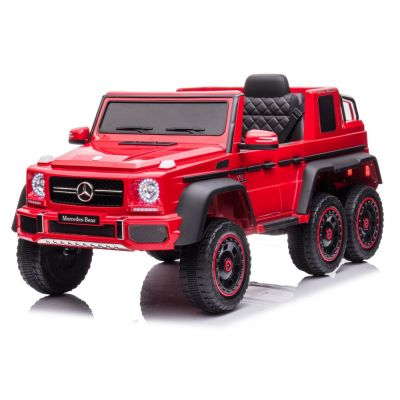 Masinuta electrica Mercedes G63 6x6 210W 12V 10Ah Premium, culoare rosie