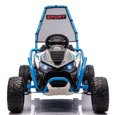 Masinuta electrica Nichiduta Sport Speed Blue,cadru metalic,acumulator 24V7Ah,doua motoarex200w, lumini led,pornire la buton,roti robuste cu rulment,unitate muzicala cu USBbluetooth