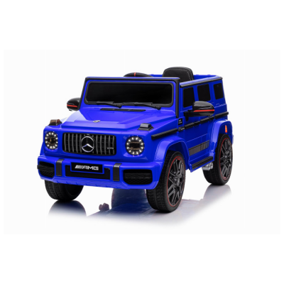 Masinuta electrica pentru copii 1-5 ani Mercedes AMG G63 60W roti moi scaun tapitat Telecomanda 2.4GHz faruri si stop cu LED Bluetooth (BBH-0002HD) Albastru ieftina