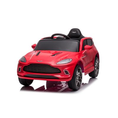 Masinuta electrica pentru copii Aston Martin DBX 12V 100W 4x4, roti din spuma moale EVA, scaun din piele eco, Telecomanda 2.4 GHz, lumini LED, Bluetooth (S310) Rosu