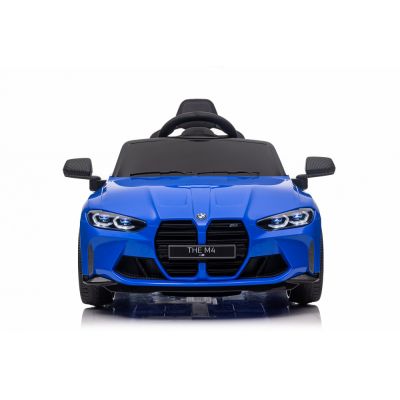 Masinuta electrica pentru copii BMW M4 Albastru cu telecomanda, 110x70x50 cm, varsta 1-5 ani, roti EVA, scaun din piele ECO, putere 90W