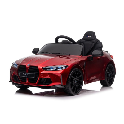 Masinuta electrica pentru copii BMW M4 Competition 12V 70W (sx2418) Visiniu metalizat - Autokids.ro