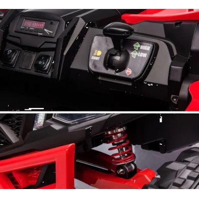 Masinuta electrica pentru copii Buggy Army 24V cu tractiune 4x4, transmisie automata cu 3 viteze, lumini led fataspate, intrare mp3, aux, usb, bluetooth, roti eva moi